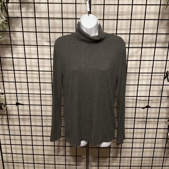 Loft Ribbed Turtle Neck Long Sleeve Top B167 - Picture 1 of 1